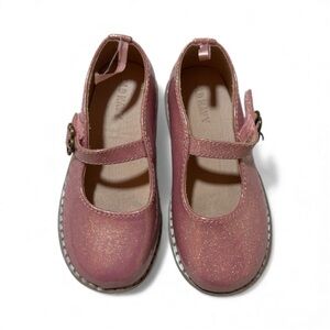 NEW Old Navy Pink Glitter Mary Jane Flats - Toddler Size 9